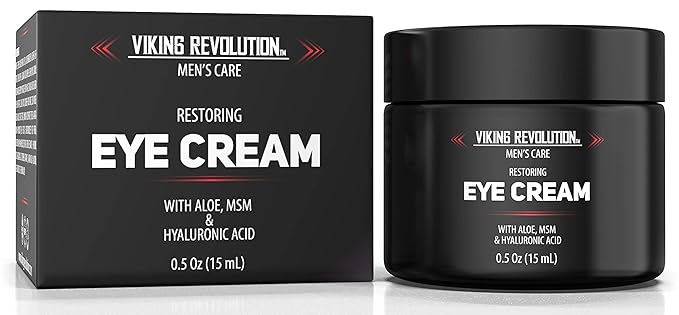 Viking Revolution Men's Eye Cream - Natural Anti-Aging, Dark Circle Treatment, Reduces Puffiness & Crowsfeet - 6ml