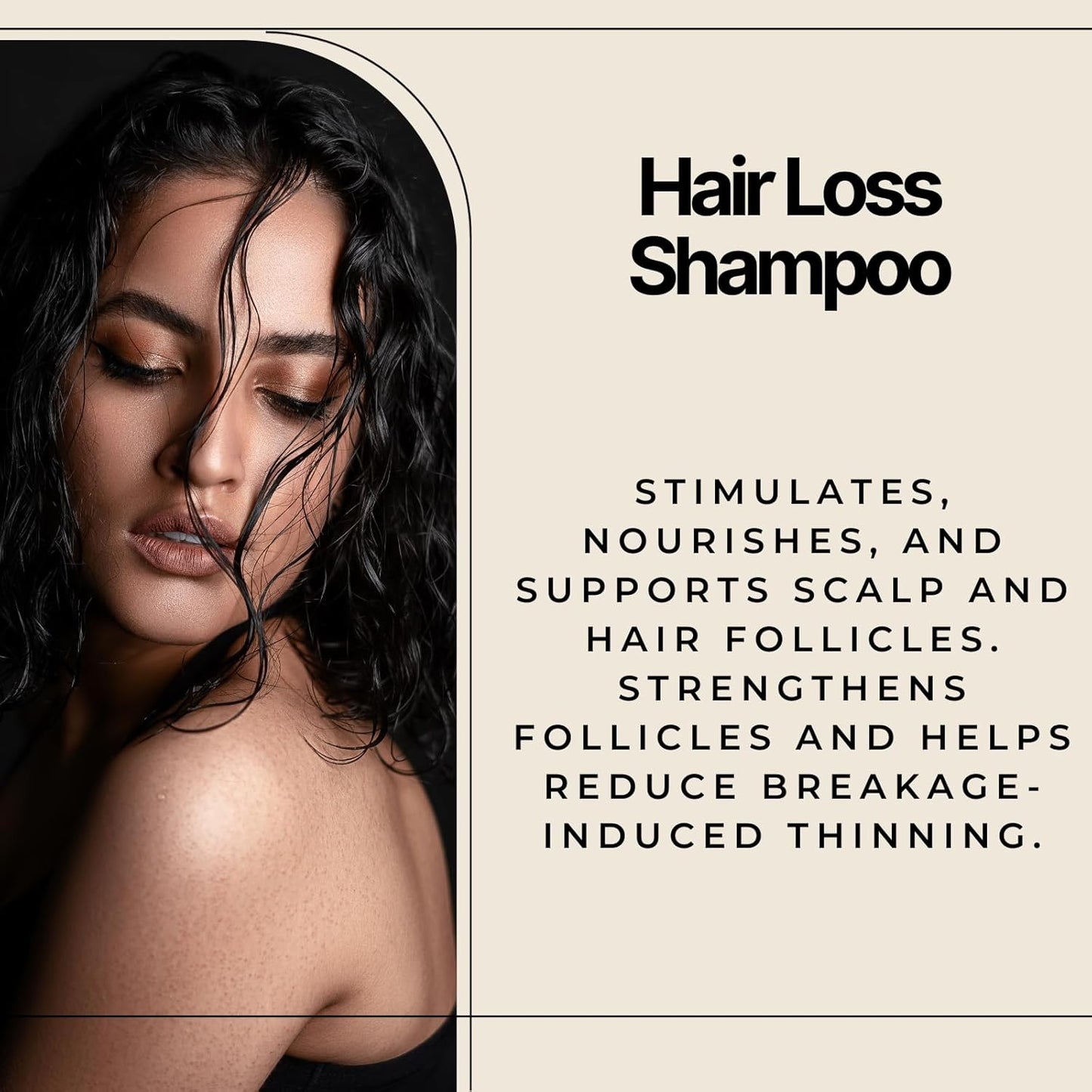 Ebony Medical Alopecia Areata Treatment Shampoo – Hair Loss & Thinning Hair Support – Stimulates Hair Growth & Scalp Health – Receding Hairline & Bald Spot Solution – 12 fl oz – Natural & Vegan