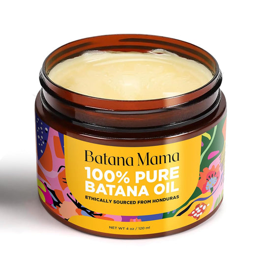 Cold-Pressed Batana Oil for Hair Growth, 100% Pure & Organic, No Burnt Smell, Hair Mask from Honduras, Fade Stretchmarks, All Natural