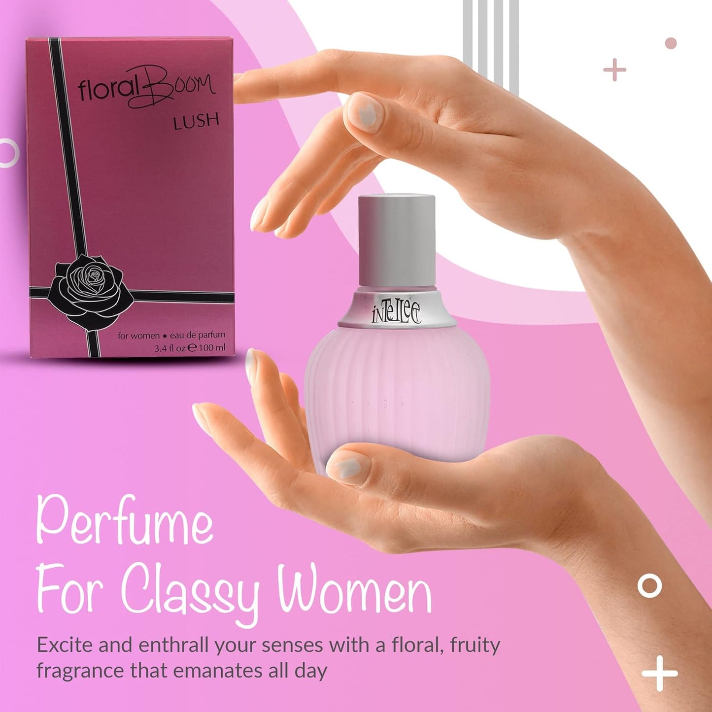 Perfume for Women – INSPIRED by A WORLD RENOWNED WOMEN'S PERFUME – Ambrette, Pear, Iris, Musk – Fresh, Floral, Woody, Long-Lasting Eau De Parfum 3.4 oz