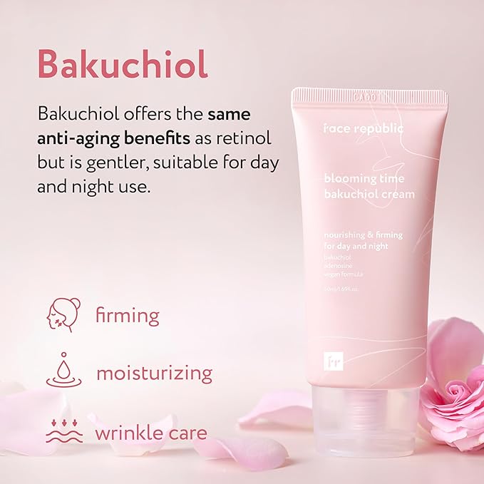 Face Republic Night Wrinkle Care - Blooming Time Bakuchiol Cream & Blooming Collagen Eye Booster