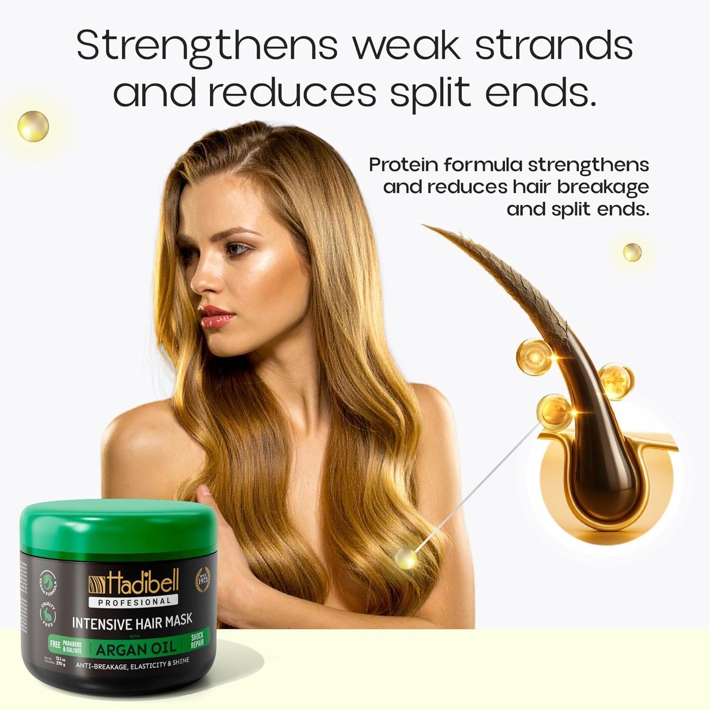 Hydrating Argan Hair Mask & Scalp Massager, Deep Conditioner for Dry, Frizzy or Curly Hair, Deep Repair for Damaged Hair Care Treatment 13.1 oz - Silicone Scalp Scrubber for Dandruff and Exfoliating