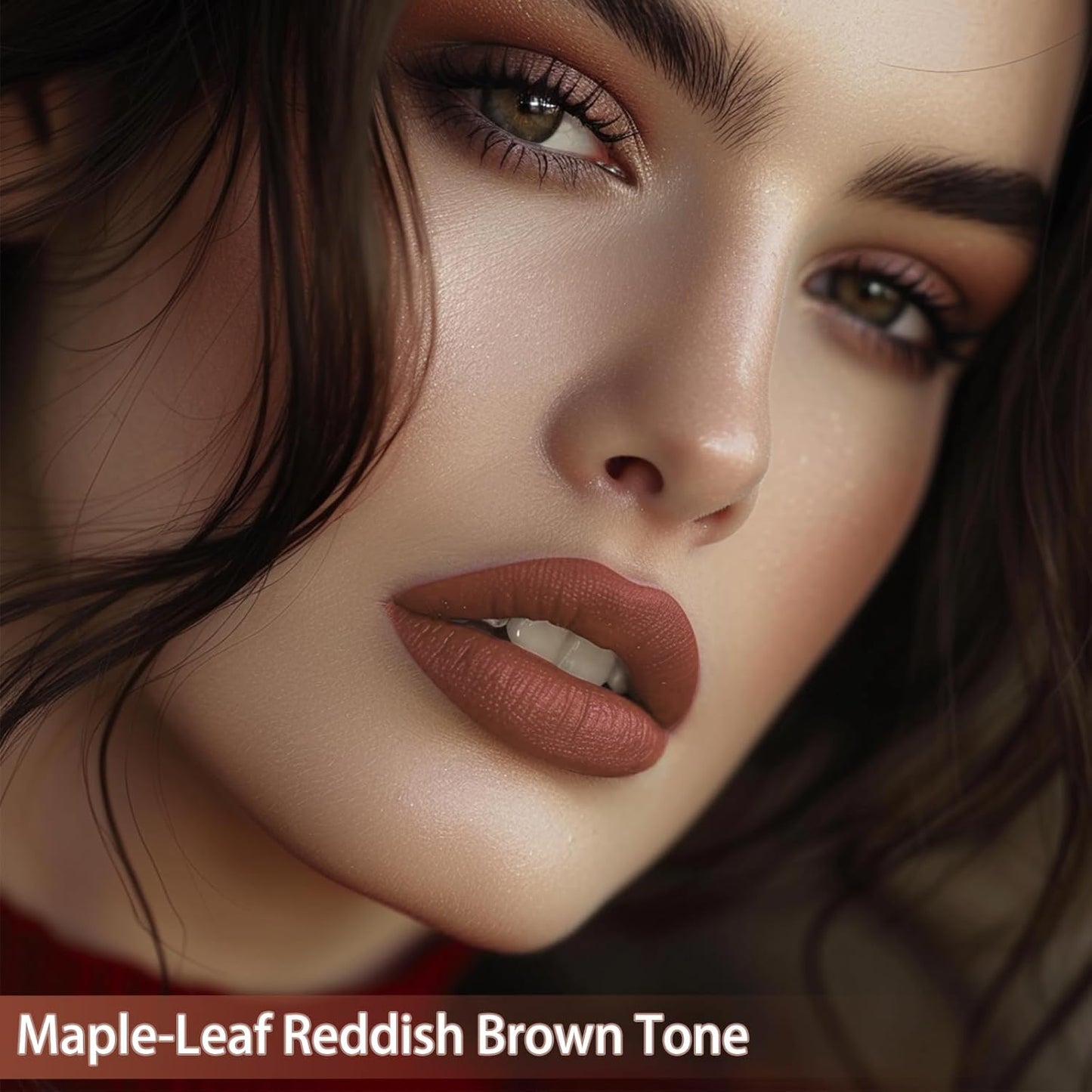 QiBest 3-in-1 Lipstick Set for Women & Teen Girls, Matte Liquid Lipstick + Lip Gloss + Gel Lip Liner Pencil Trio Lip Gift Kit for 24 Hours Long Lasting & Waterproof Lip Makeup (Whiskey Honey)