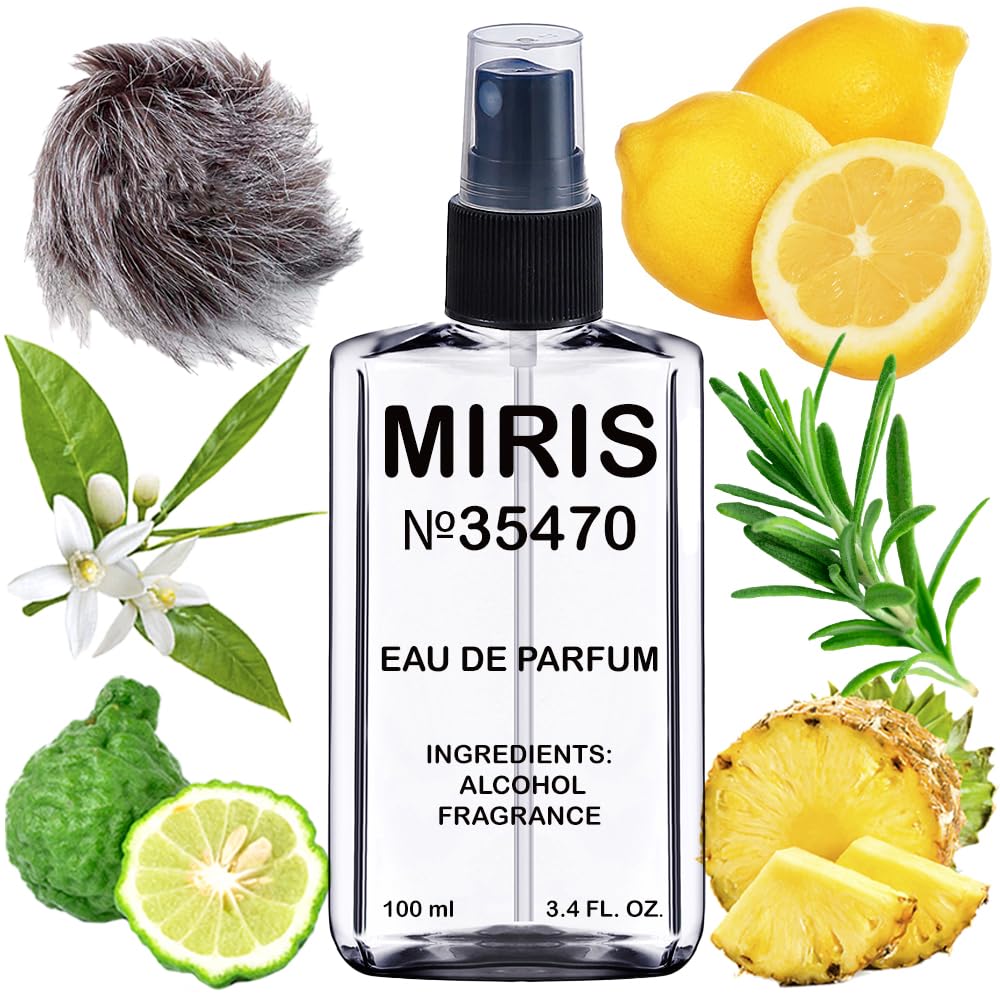 MIRIS No. 35470, Inspired by Chrome, Long-Lasting Eau de Parfum for Men, Spray 3.4 Fl Oz / 100 ml