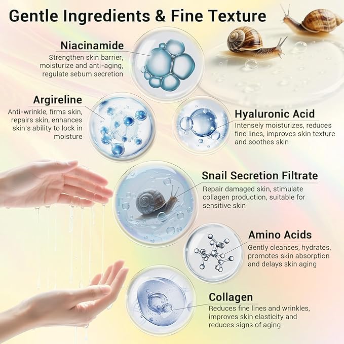 Snail Mucin 96% Peptide Booster Set, Snail Mucin Skin Booster Collagen Serum for Women Repairs Fine Lines & Wrinkles, Advanced Snail 96 Mucin Power Essence, Skin Care Gift Set for Hydrating & Soothing