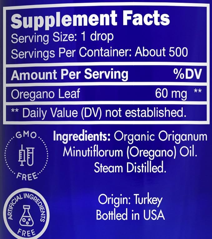 Zongle Therapeutics Organic, Oregano Oil, Food Grade, Safe for Ingestion, Edible, for Drops, Kids – 100% Pure, Oregano Essential Oil, 1 OZ