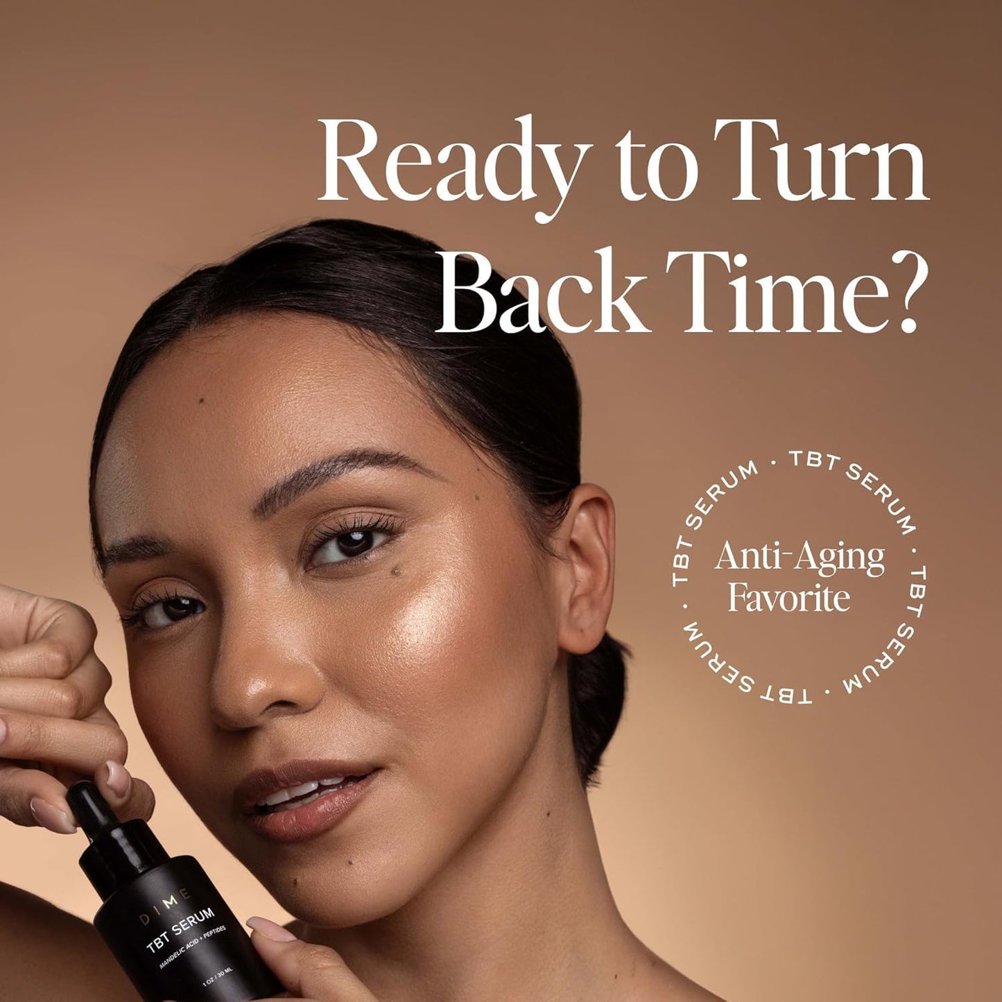 DIME Beauty TBT Serum - Anti-Aging Face Serum With Niacinamide and Mandelic Acid, Hydrating for Youthful Skin, 1 oz (30 mL)