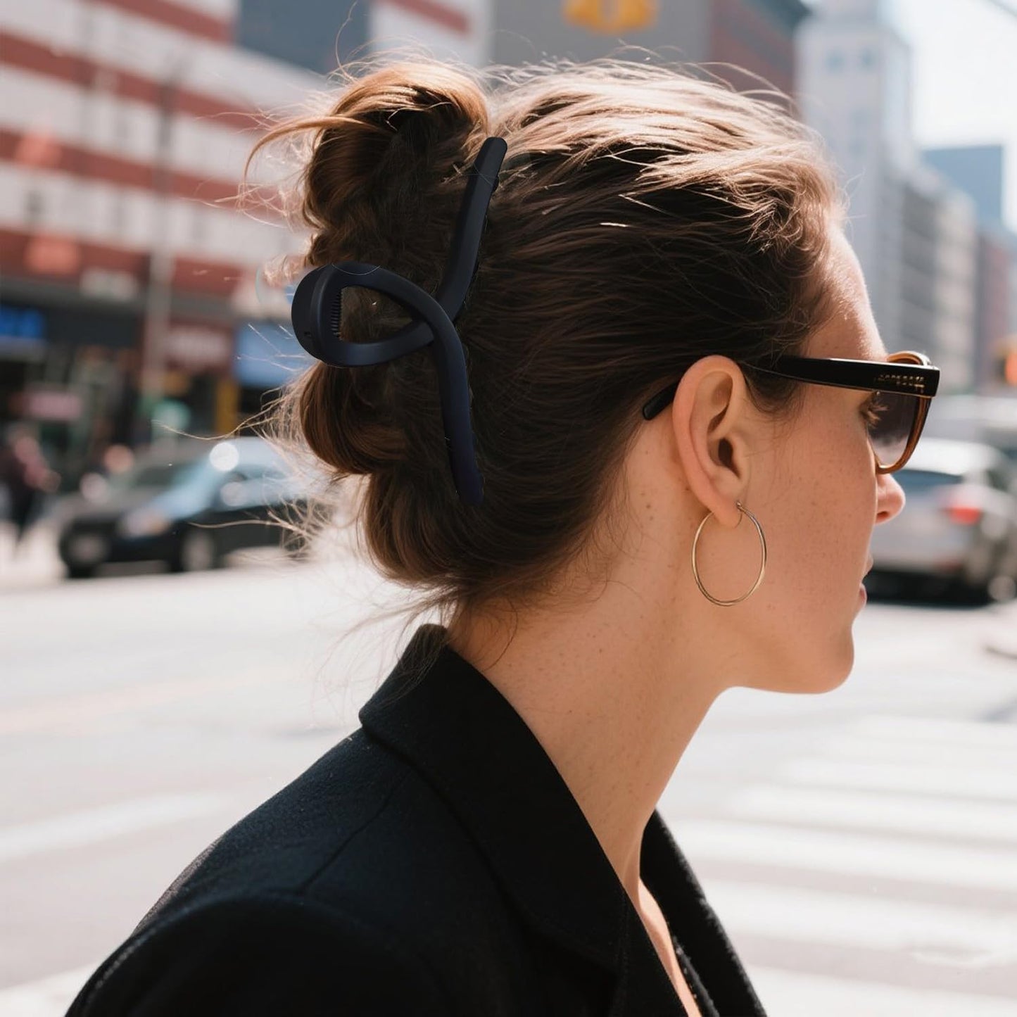 5 Inch Extra Large Claw Clips, 13 cm No Slip Jumbo No Slip XL Hair Clips for Thick Long Curly Hair, Big Hair Claw Clips, 4 Pack