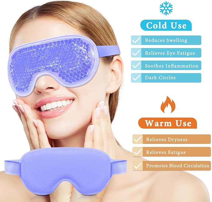 Ice Face Mask and Eye Ice Roller 5Pack Beauty Skin Care Tools Set, Eye Mask for Dry Eyes Face Depuffer Wrinkles and Lifting
