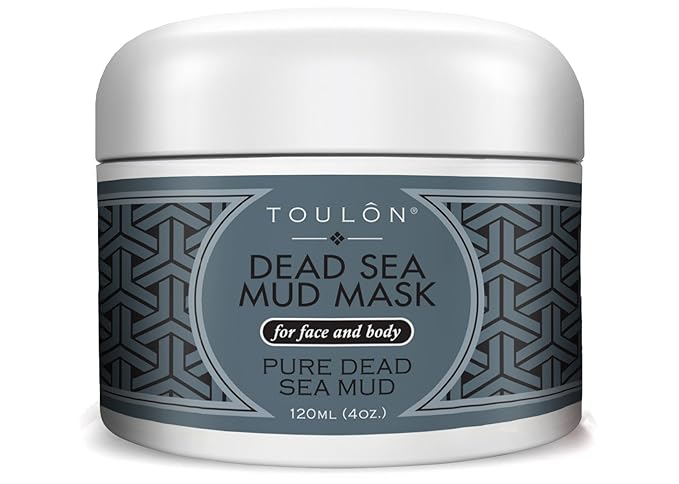 TOULON Best Mud Mask - Dead Sea Face Mask; Exfoliating Facial Mask with Minerals, Blackhead Remover Acne Treatment. Sensitive Scrub. Black Mud for Men, Women and Kids