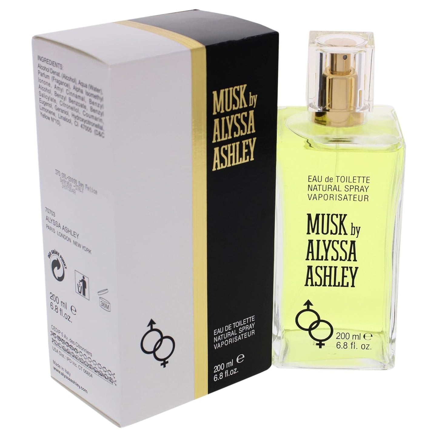 Alyssa Ashley Musk - Perfume for Men and Women with Citrus and Sicilian Bergamot - Long Lasting - Womens Fragrances - 6.8 oz EDT Spray