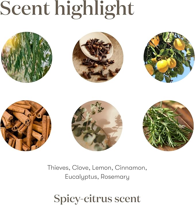 Young Living Thieves Essential Oil Blend | 5 ml | Lemon, Clove, Eucalyptus, Cinnamon Bark, Rosemary | Versatile for Diffusers, Topical Application, Freshening Spaces, Daily Wellness, and Home Care