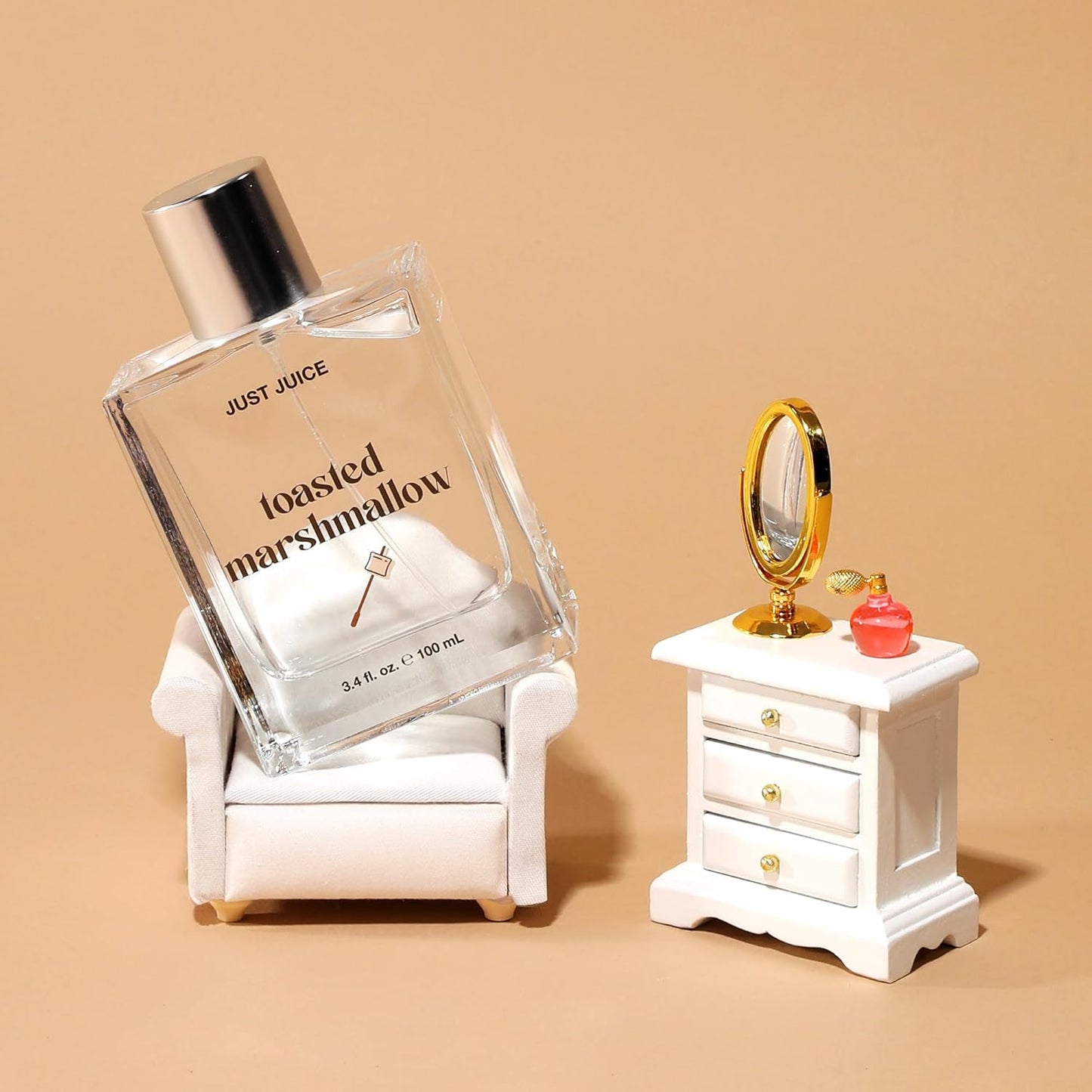 Just Juice Toasted Marshmallow - Vanilla Perfume for Women and Men - Gourmand Perfume with Caramel, Marshmallow, Amber Notes - 3.4 oz