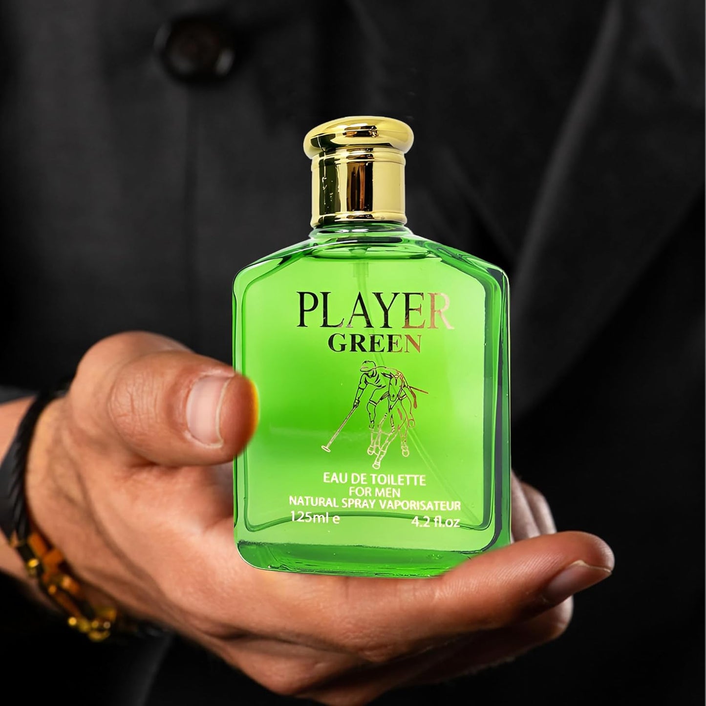 Player Green Sensual Woody Fragrance for Men | Long Lasting Cologne Aromatic Scent, Eau de Parfum Natural Spray - Great Holiday Gift, 3.4 Fl Oz/100 Ml