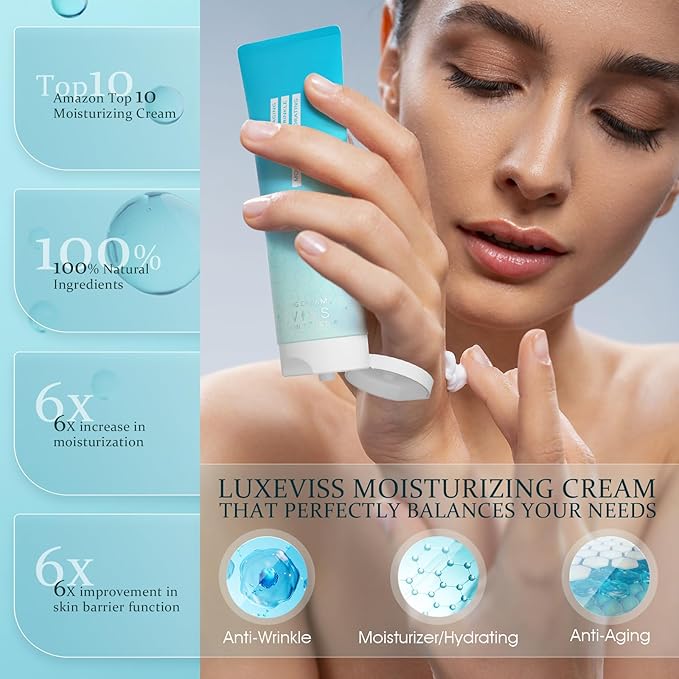 Anti-Aging Face Moisturizer - Repair Daily Facial Moisturizing Cream for Fine Lines & Wrinkles Hydrating and Moisturizing, 3.35 Fl Oz-90