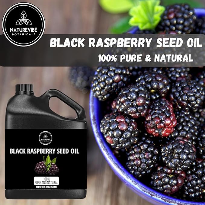 Naturevibe Botanicals Black Raspberry Oil 32 Ounces | 100% Pure and Natural | Great for Skin Care and Hair Care