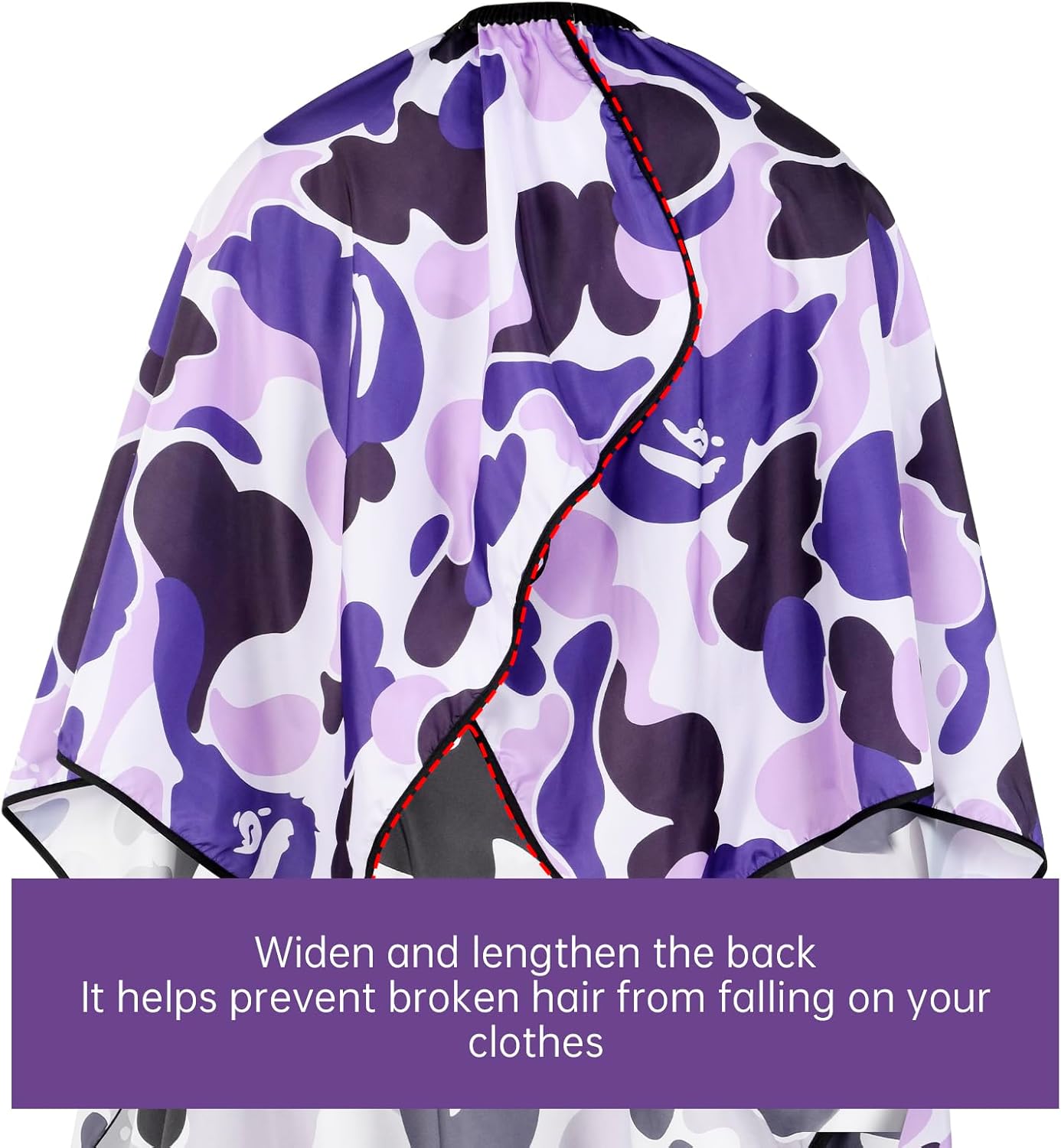 Professional Hair Cutting Cape Waterproof Barber Cape for Men Polyester Hair Styling Cape with Elastic Neckline