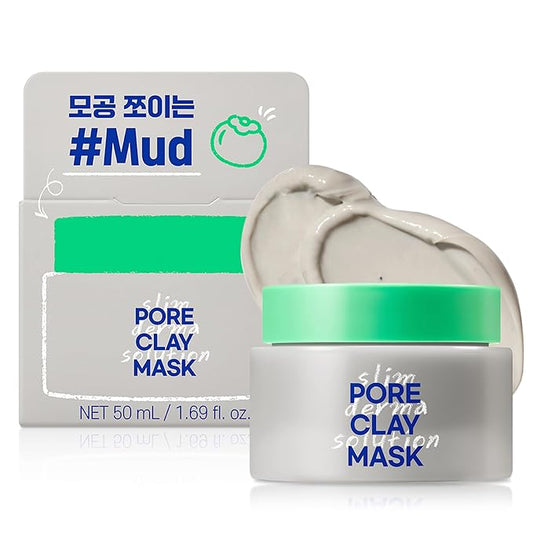 Lab.it Pore Clay Mask (50g/1.69 oz) – Hydrating Korean Clay Face Mask with Cool Mud, Deep Pore Cleanser & Pore Minimizer for Oily Skin, Pore Tightening, Sebum Control, Gentle Exfoliation, Non-Drying