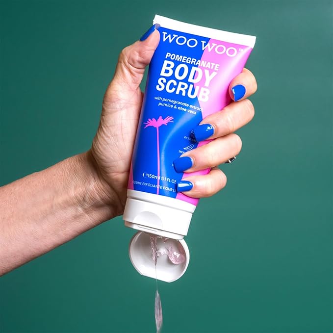 WooWoo - Natural Skin Saviour Pomegranate Body Scrub | Clean + Vegan Intimate Skin Care (5 oz | 150 ml)