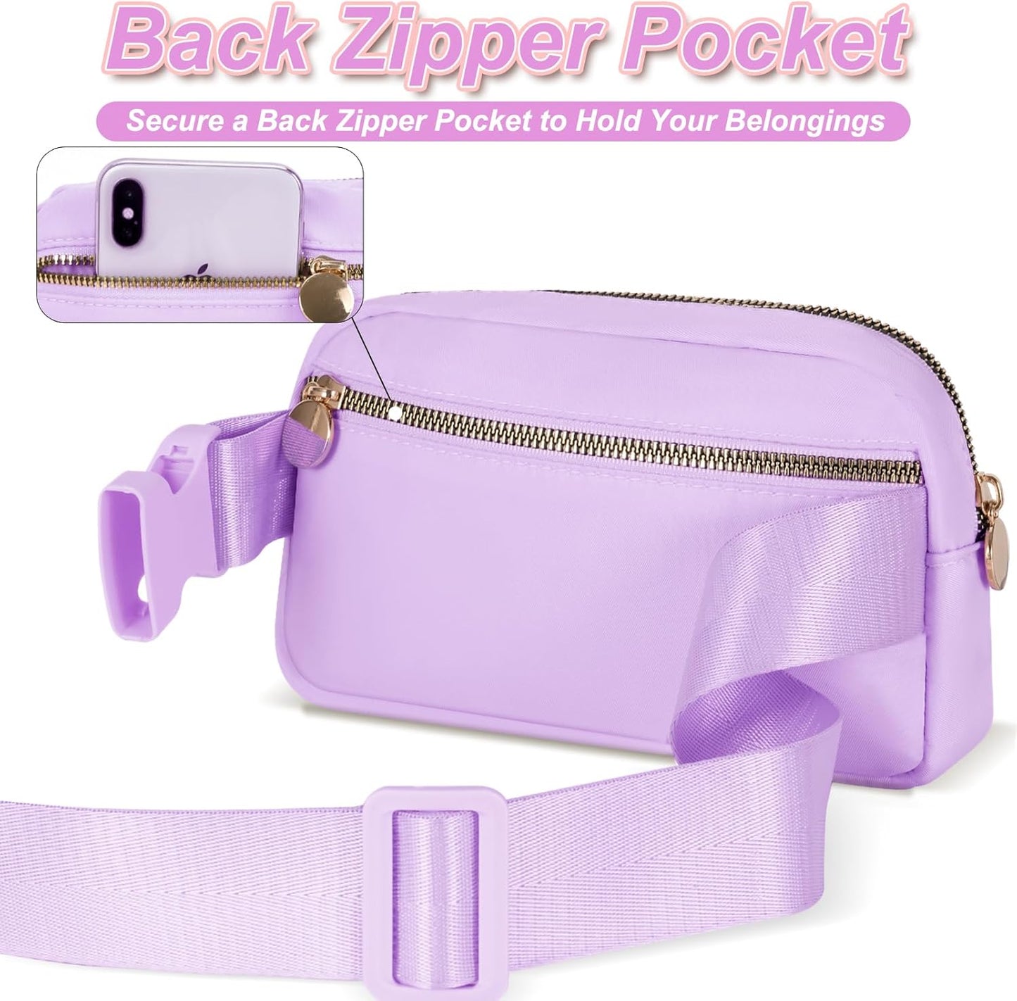 Monogrammed Gifts for Girls Women - Fanny Pack for Kids Teens,Crossbody Bag for Women Trendy Everywhere Belt Bag Monogrammed Crossbody Bag Waist Pack | Lavender,Initial H