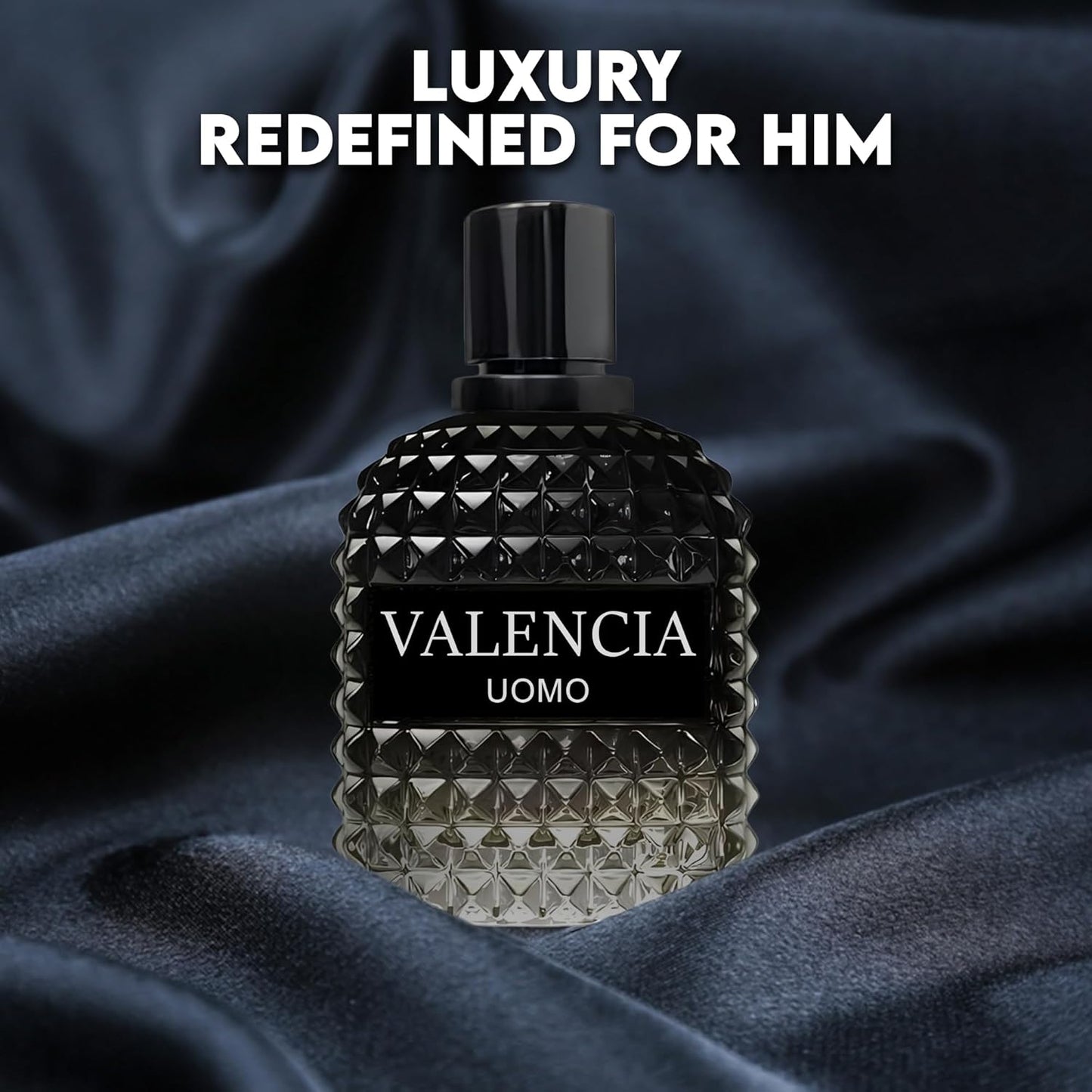 Valencia Uomo Sensual Woody Fragrance for Men | Long Lasting Cologne Aromatic Scent, Eau de Parfum Natural Spray - Great Holiday Gift, 3.4 Fl Oz/100 Ml