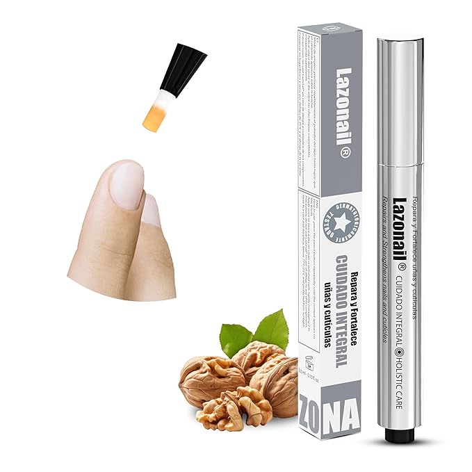 Nail Strengthening & Repair Gel, Restores Brittle Nails from Damage Caused by Manicures & Harsh Environments, Infused with 94% Walnut Extract, Honey Colored