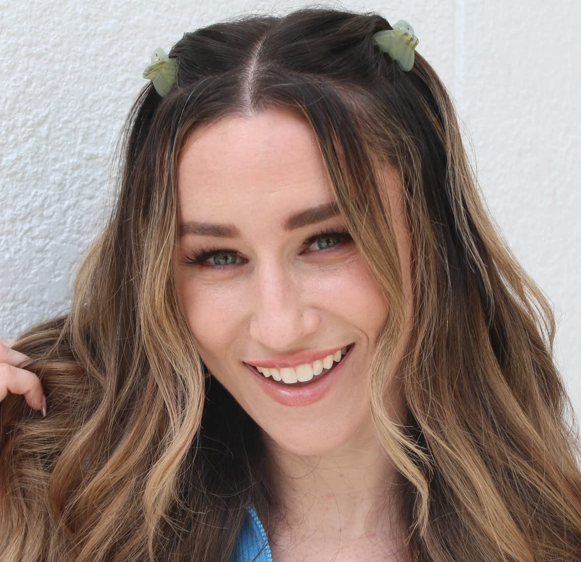 Camila Paris CP3199 French Hair Clip for Women, Small 1 inch Set of 2 Green Girls Hair Claw Clips Jaw Fashion Durable and Styling Hair Accessories for Women, Strong Hold No Slip Grip, Made in France