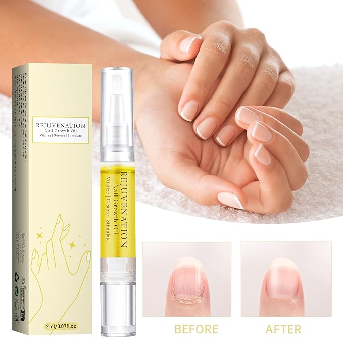 3-Pack Rejuvenation Nail Growth Oil with Nail File - Nail Oil for Growth, Strength & Repair