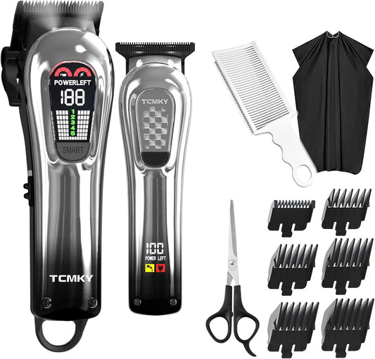 Hair Clippers for Men, Professional Clippers and Trimmers Set, Cordless Clippers for Hair Cutting, Beard Trimmer, Barber Clippers, Rechargeable Electric Shaver