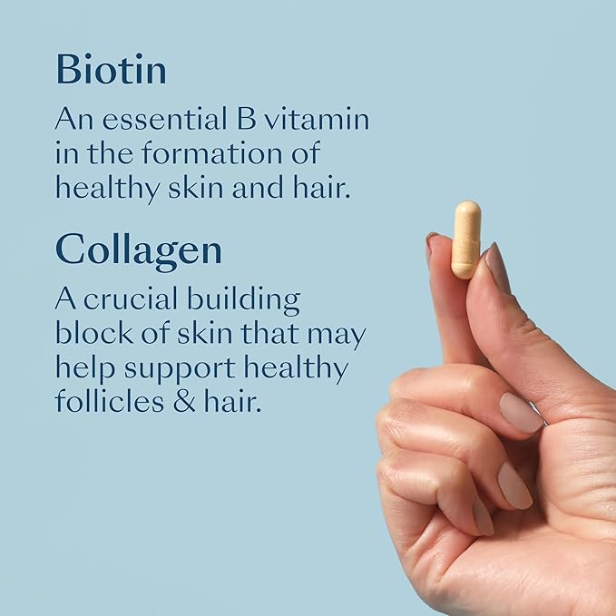 eSalon Biotin Hair Multivitamins with Collagen, 2500mcg, 60 Capsules, 30 Day Supply, Allergen-Free