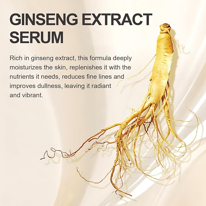 SUNDEER Ginseng Extract Liquid，Ginseng Polypeptide Anti-Ageing Essence，Ginseng Extract Anti-Wrinkle Original Serum Oil，Korean Red Ginseng Serum for Reduce Fine Lines, Moisturizing (1 Bottle)