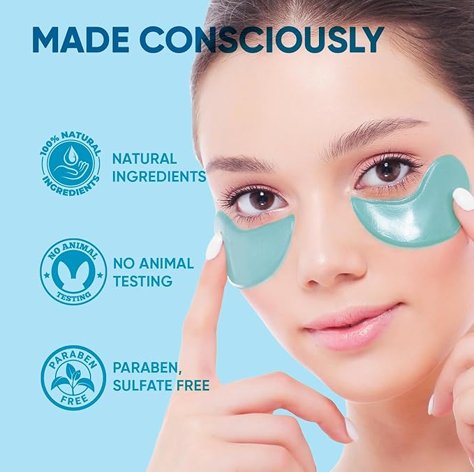 Under Eye Patches for Women: 30 Pairs of Hydrating Collagen Gel Eye Masks with Retinol & Hyaluronic Acid - Smooths Fine Lines & wrinkles/Delays Aging/Reduces Dark Circles & Eye Bags & Puffy Eyes