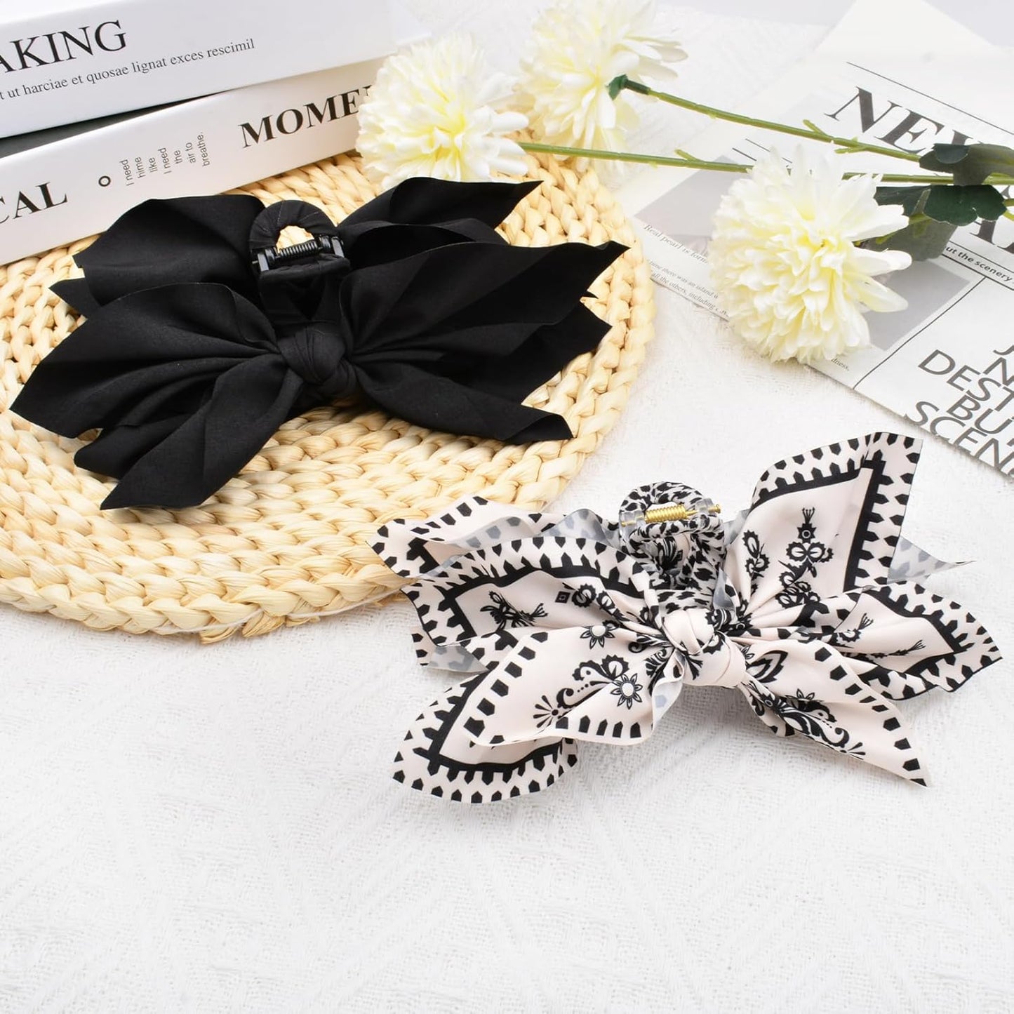 Bow Claw Clips Bow Hair Clips 2PC Big Hair Bows for Women Butterfly Styling Large Hair Clips for Thick Hair for Girls Hair Accessories for Teen