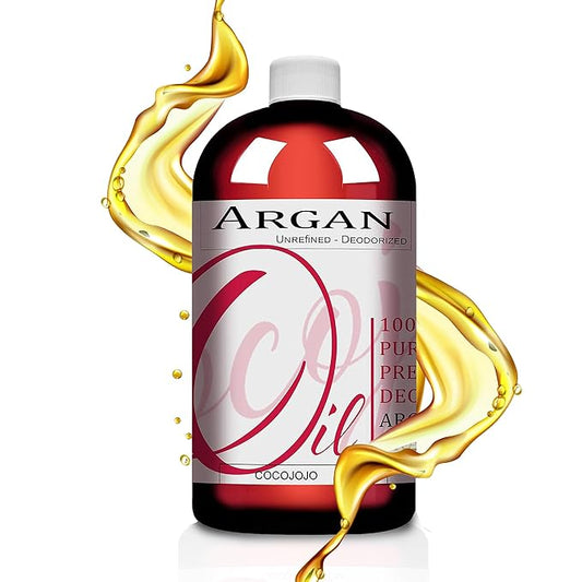 Dr Joe Lab Argan Nut Oil Deodorized 32 oz Pure Natural Moroccan Unrefined Unscented Cold Pressed Extra Virgin - for Hair Skin Body Nail and Beard - Marrakesh Oil Moisturizes & Hydrates