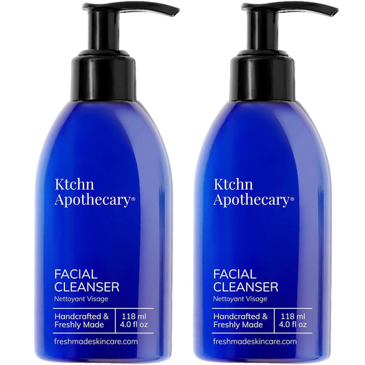 Natural Purifying Facial Cleanser | NonDrying Cream-to-Foam Face Wash | High-Performing yet Gentle | Reveal Softer, Smoother, Glowing Skin | Handcrafted in Small Batches | Pack of 2 ($55 Value)