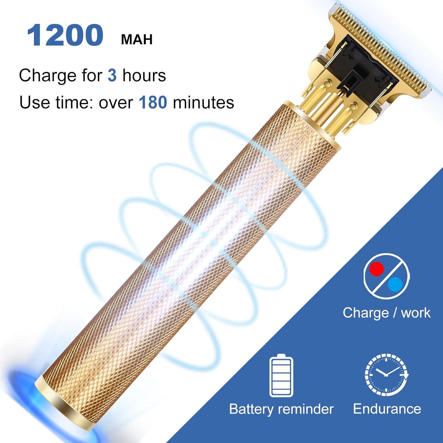 YOGINGO Professional Beard Trimmer for Men, Cordless Rechargeable Hair Trimmer for Men,T-Blade Hair Clippers,Hair Cutting Kit with Guide Combs, Gifts for Men