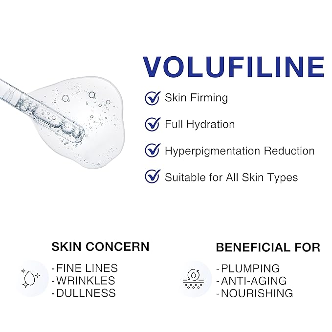 Volufiline & Niacinamide Serum Bundle – 100% Pure Volufiline for Skin Firming + 20% Niacinamide for Pore Minimizing & Brightening – Anti-Wrinkle, Collagen Boosting & Even Skin Tone Korean Skincare