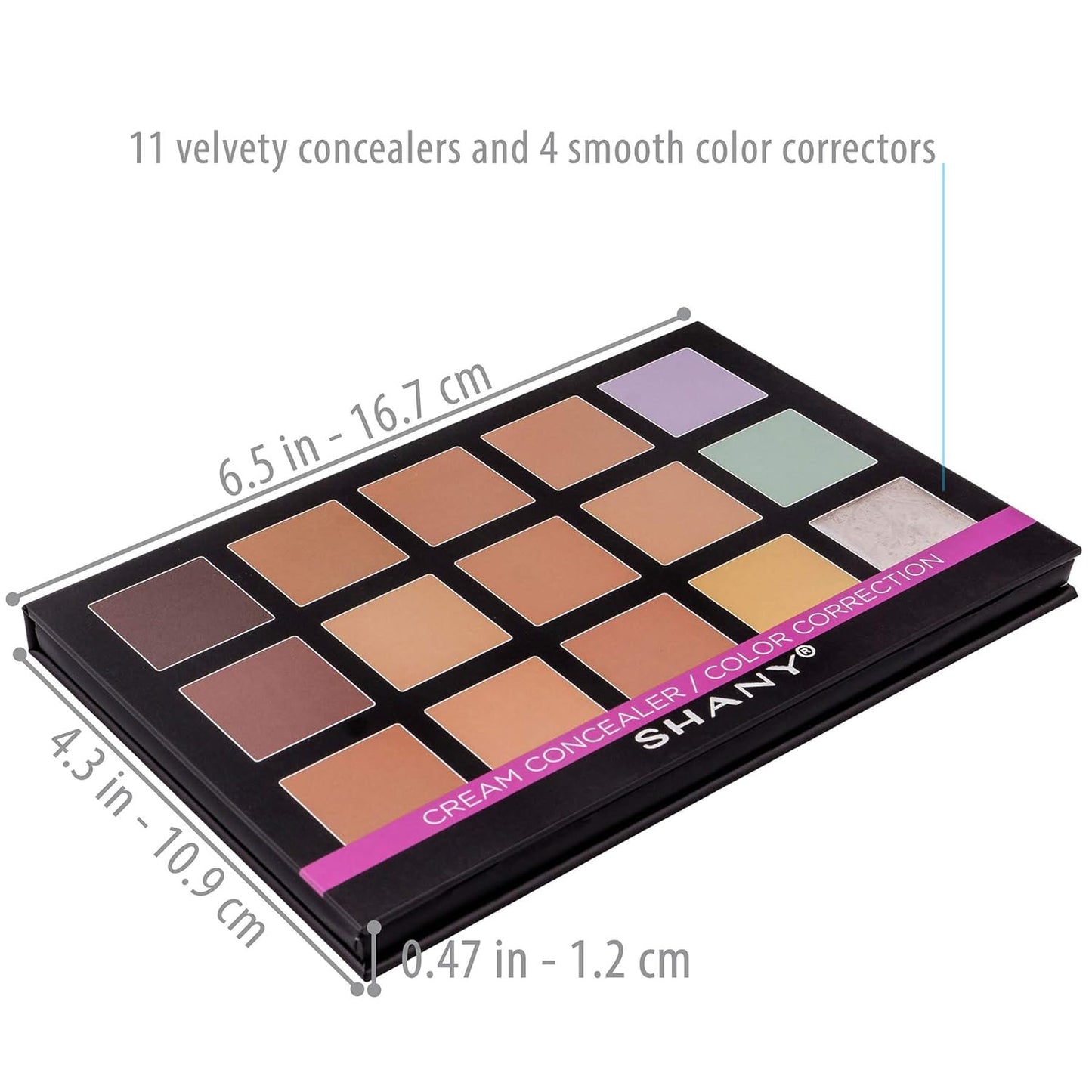SHANY Cream Concealer Foundation Color Corrector Makeup Palette with Mirror - 12 Color Cosmetics Palette - CONCEALER