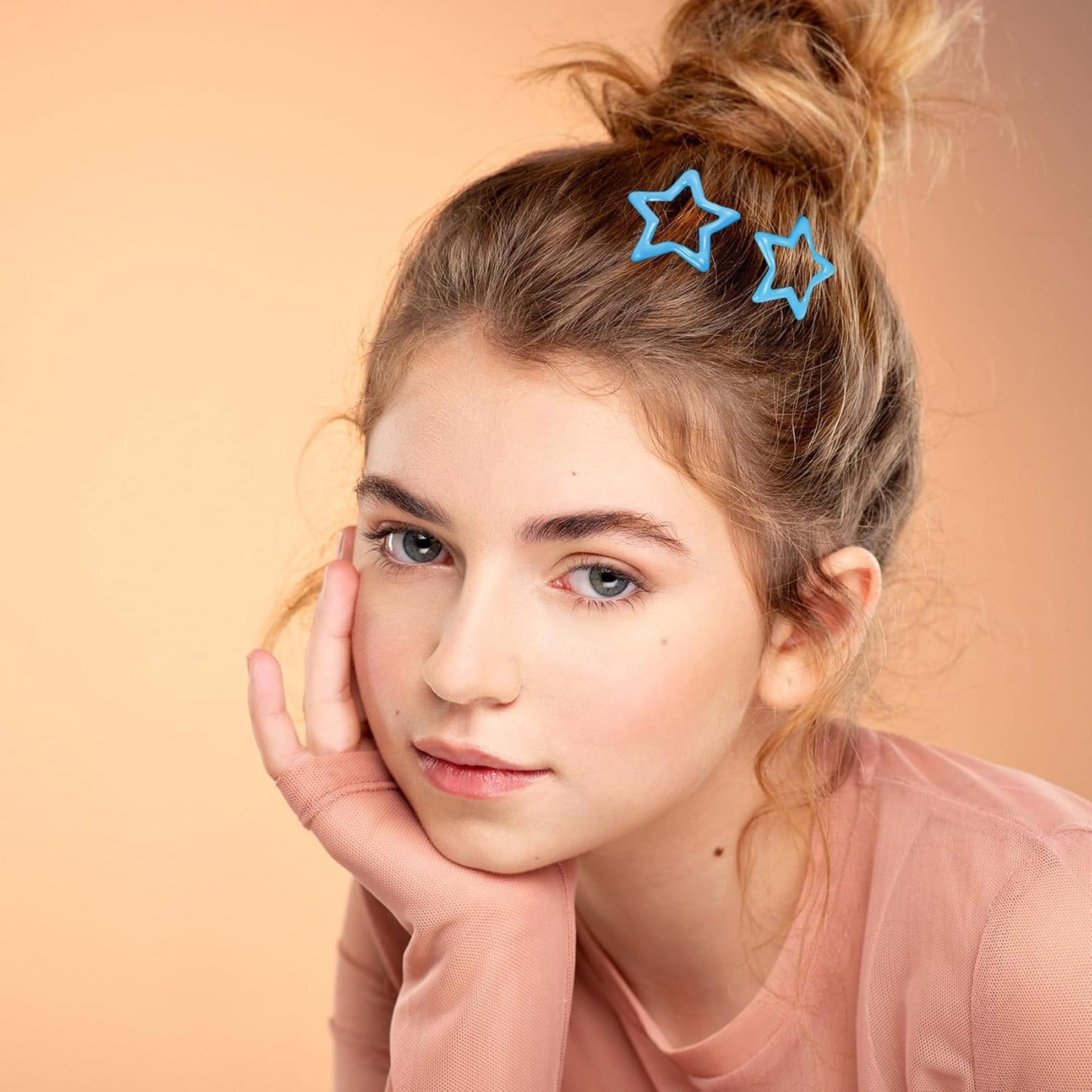 Joez Wonderful 20 Pcs Star Hair Clips, 1.26''/3cm Metal Snap Hair Clips, Cute Star Clips Hair Barrettes, Non-Slip Fashion Hair Accessories for Women (Royal Blue)