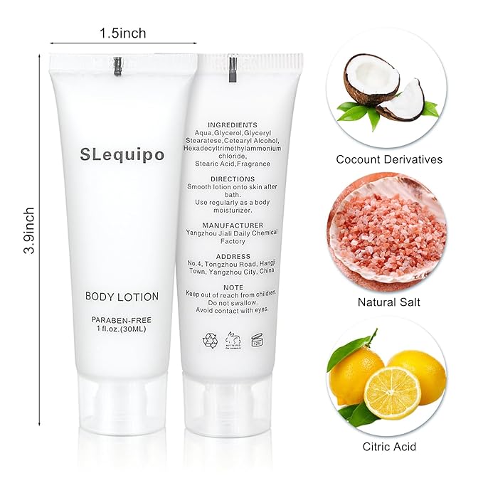 Travel Size Body Lotion Bulk (1 fl oz, 30 Pack), Refreshing Hotel Body Lotion, Mini and Small Size Body Lotion, Guest Hotel Toiletries in Bulk - Mini Body Lotion, Clear Container