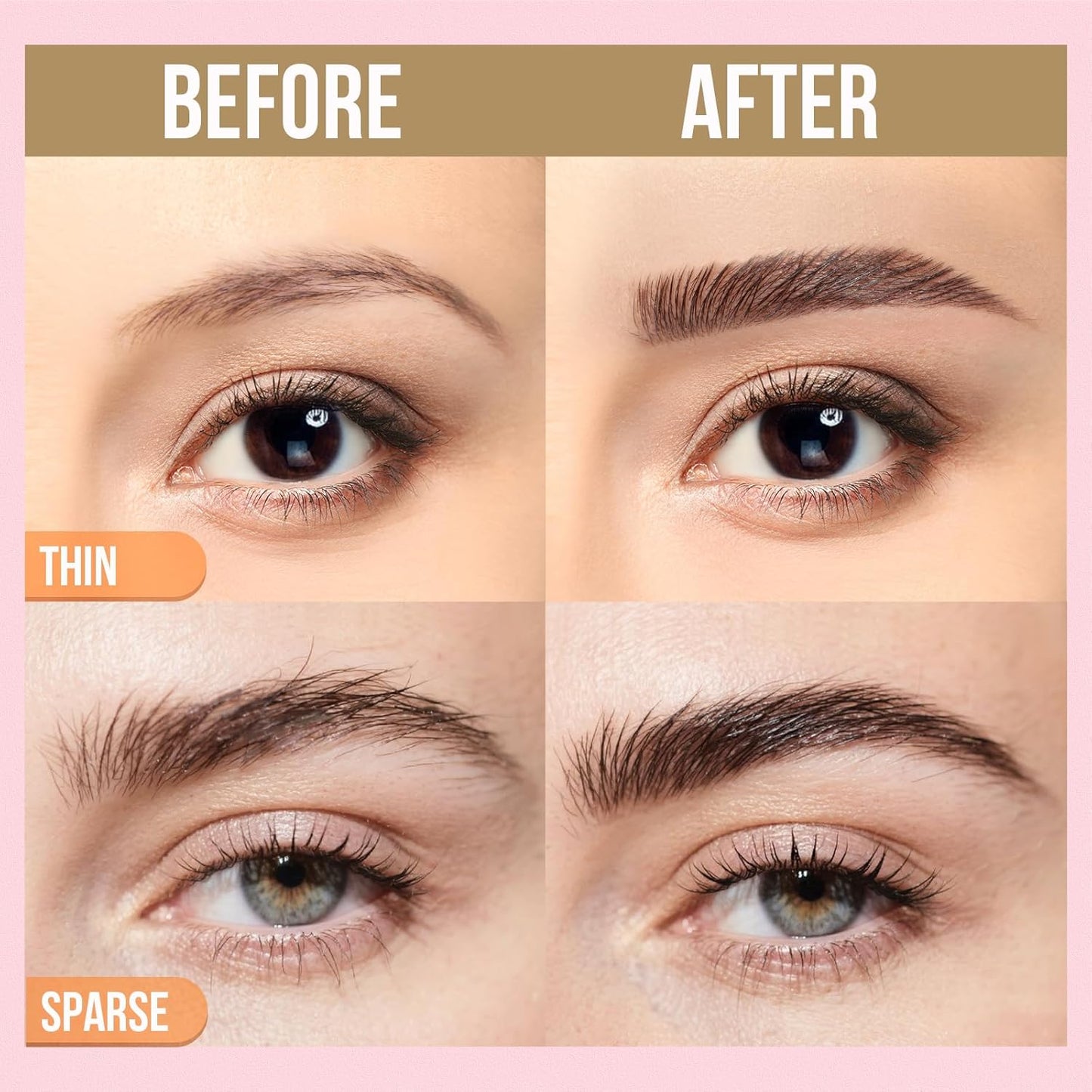 iMethod Curved Eyebrow Pen and Brow Gel - Eyebrow Pencils for Women with Hair Like Strokes, Eyebrow Makeup for All-Day Defined, Waterproof, Smudge-proof, Dark Brown and 2 Count Brow Gel Clear