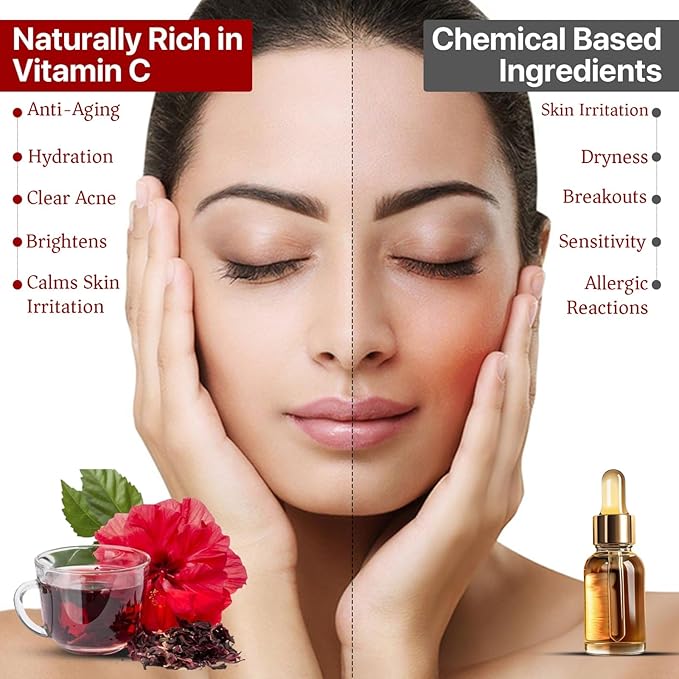 BLUE TEA - Hibiscus Tea - 1.76 Oz - Pack of 2 (100 Cups) Loose | SKIN GLOW ENHANCING TEA | Herbal Tea - Flower Based - Non-Bitter - Caffeine Free - Tangy Flavour - Vegan | Reusable Pet Jar