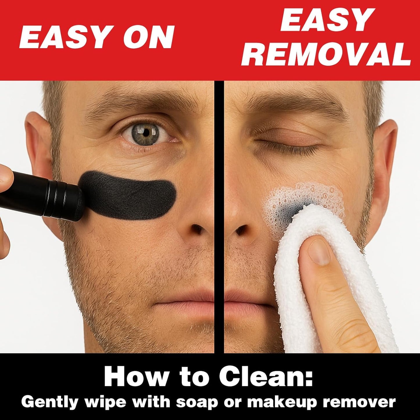 8PCS Face Body Paint Stick, Oil Based Face Painting Kit for Halloween Clown Monster Skull Vampire Costume Cosplay Makeup, Sports Eye Black for Football, Baseball, Softball