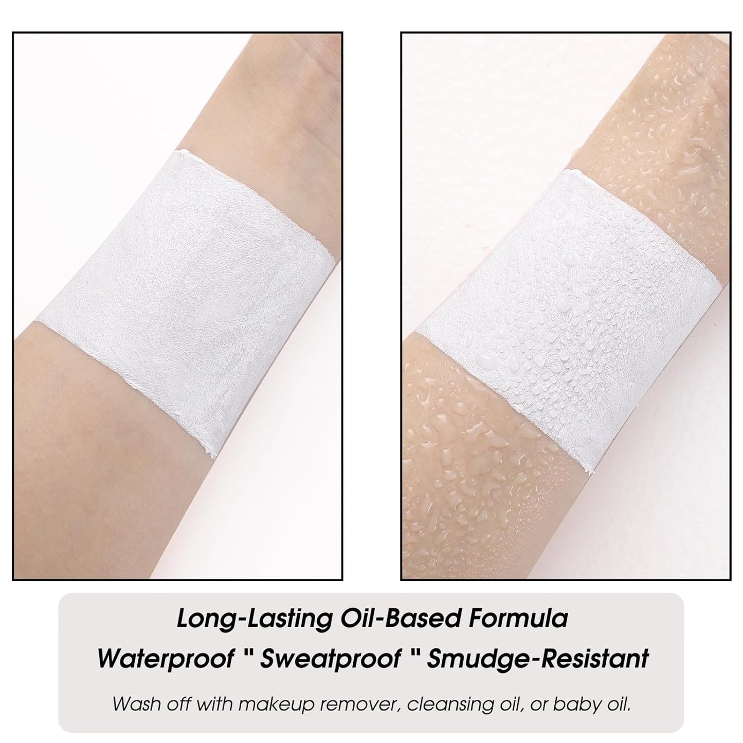 BOBISUKA White Face Paint Stick for Halloween, Sports, Cosplay – Non-Toxic Body Paint Stick for Skeleton Clown Ghost Makeup – Great for Eye Black, SFX & Costume Looks