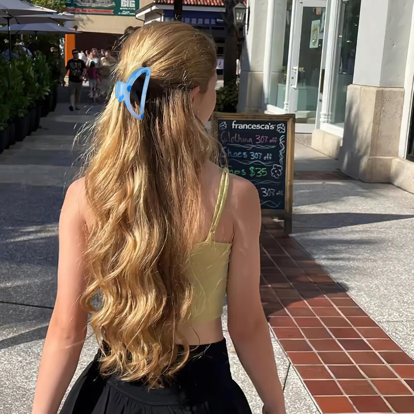 6PCS Hair Claw Clips for Women,Strong Hold Medium Claw Clips for Thick and Thin Hair,Nonslip Hair Accessories for Girls,Summer Beach Vacation Essentials (florid)