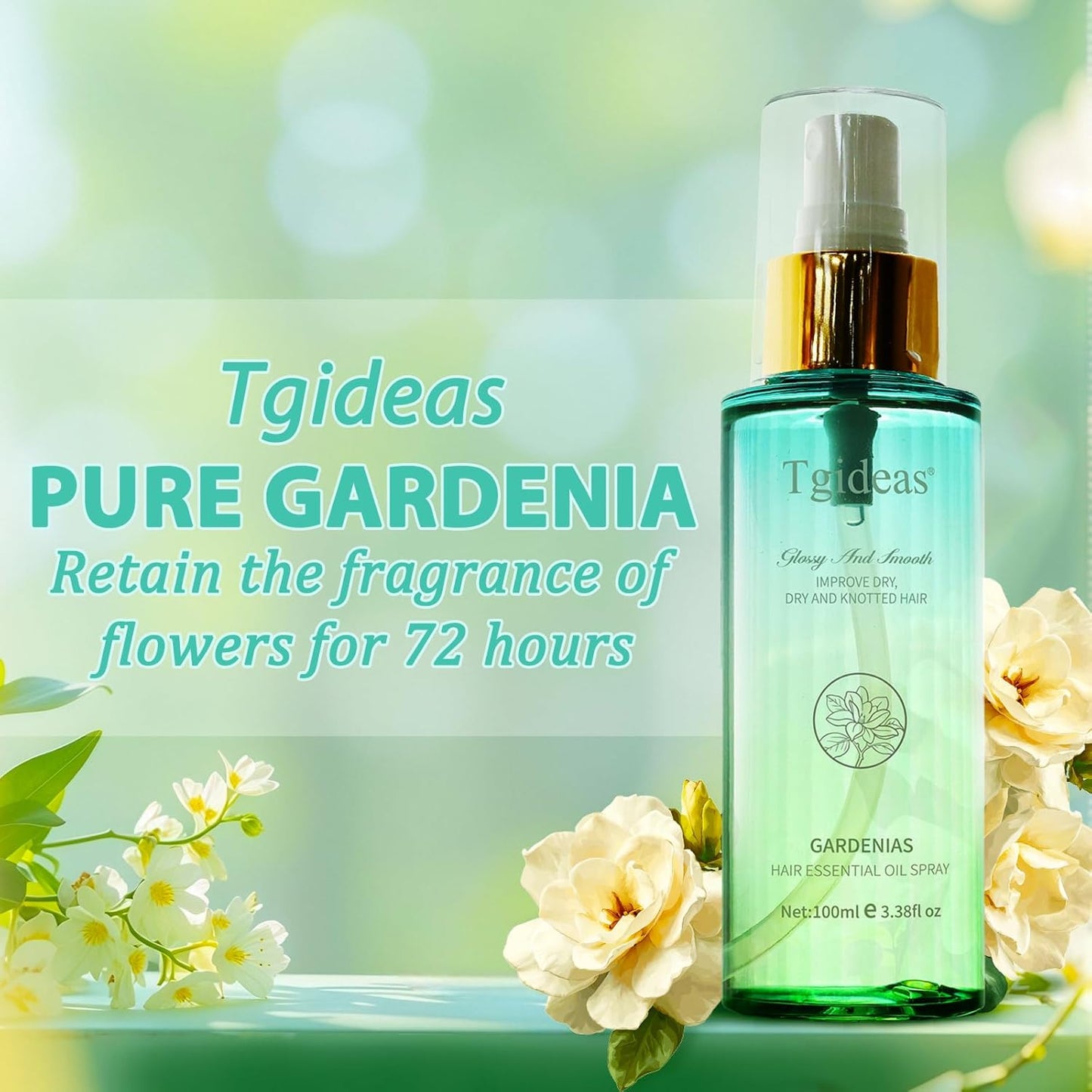 Hair Oil Spray-TgideasLeave-In Conditioner with Golden Pine and Bergamot Oils - Rosemary Hair Oil Spray - For Dry, Curly, Frizzy Hair - Styles, Moisturizes, Repairs Scalp and Hair - For Men and Women