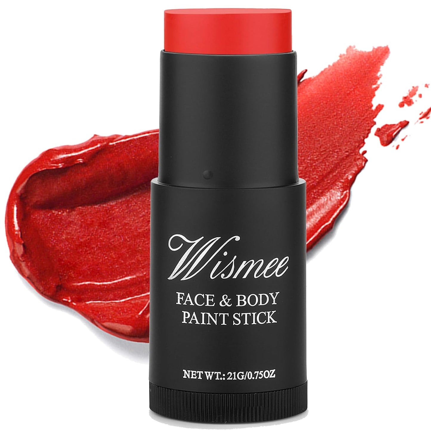 Red Face Paint Stick,Cream-Blendable Red Eye Black, Non-Toxic Oil Based Face Makeup Body Paint High Pigmented Joker Santa Claus Makeup Crayons for Halloween Special Effect Sfx