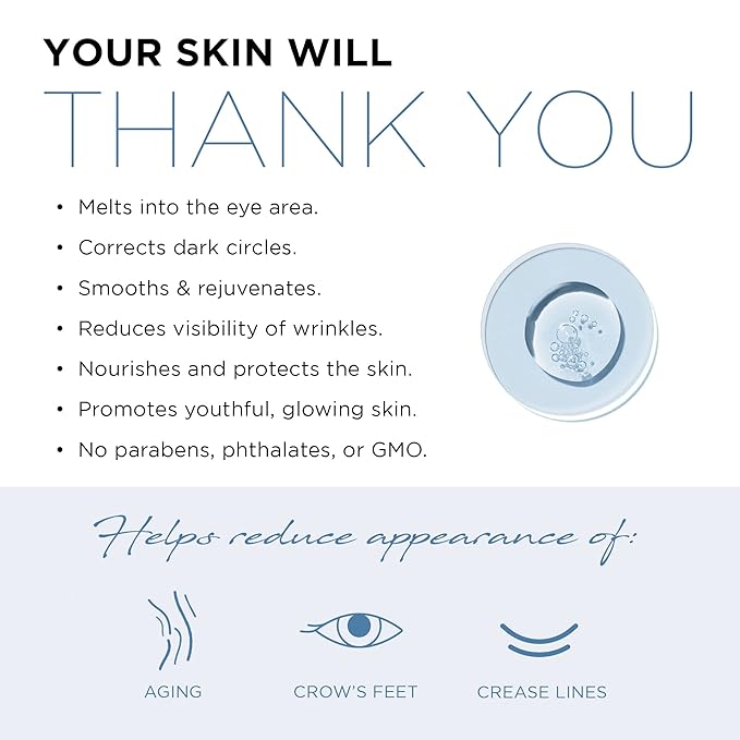 AZURE Hyaluronic & Collagen Anti Aging Eye Serum - Moisturizing, Replenishing & De-Puffing | Reduces Wrinkles, Fine Lines & Under Eye Bags | Locks In Moisture Hydrating Skin | Made in Korea - 30mL