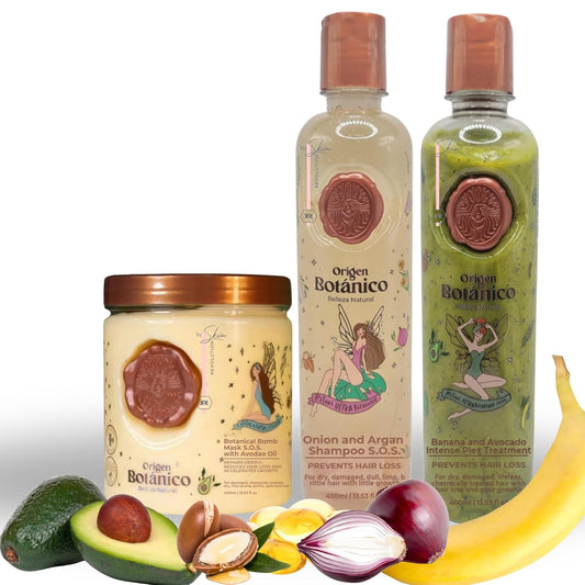 Aftercare for Ritual Botánico Keratina Orgánica | Treatment to Straighten, Repair and Relax Hair | All Natural, Organic & Vegan Ingredients | Product of Colombia (3 Piece Kit-SOS Shampoo)