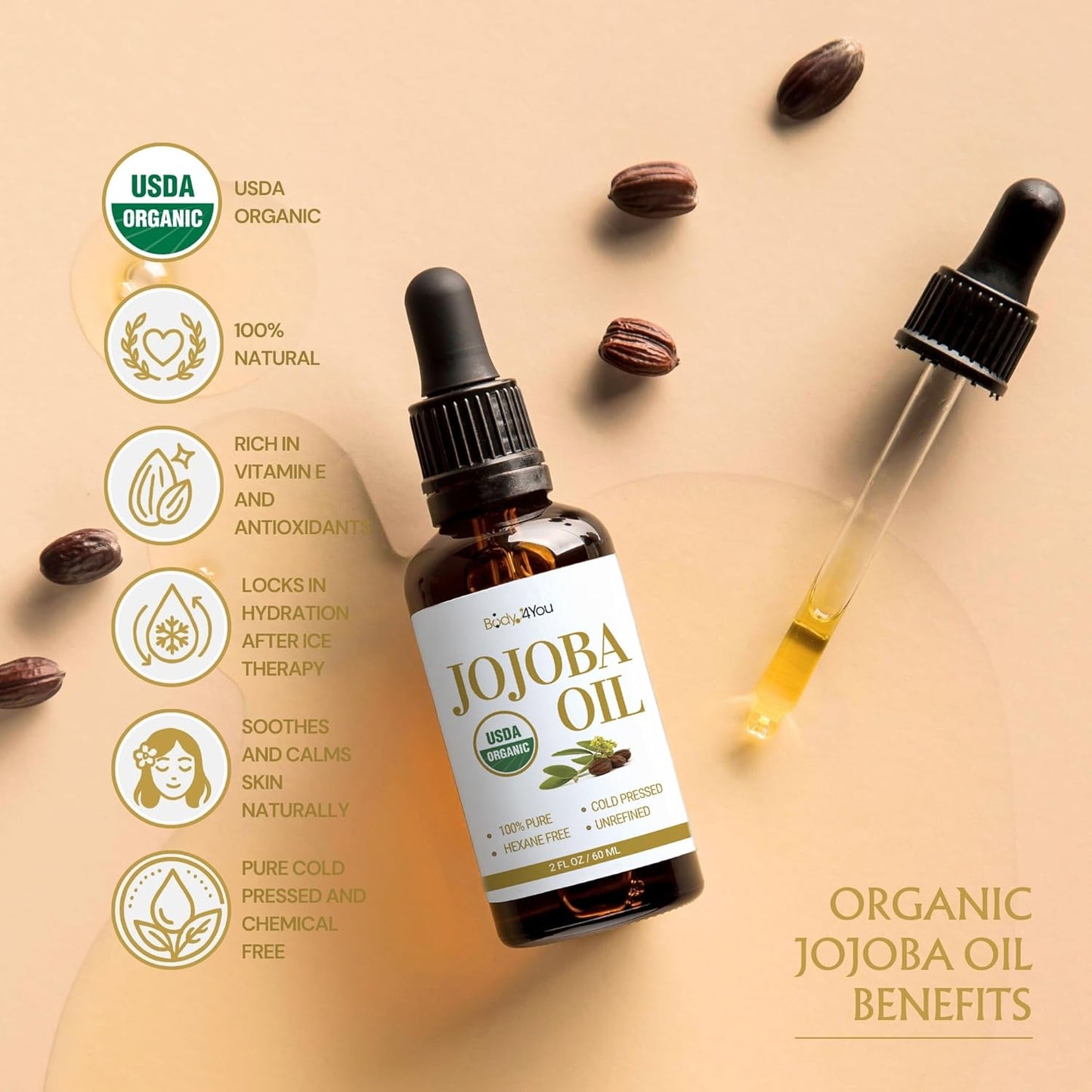 Face Ice Bowl Ice Bath Cold Plunge Dunk Dip - Silicone Collapsible Bucket Tub Subzero Basin Facial Plunge Bowl - Face Washing Ice Water Cleanse Jojoba Oil Dropper Skin Hair Lashes - 2 Fl Oz